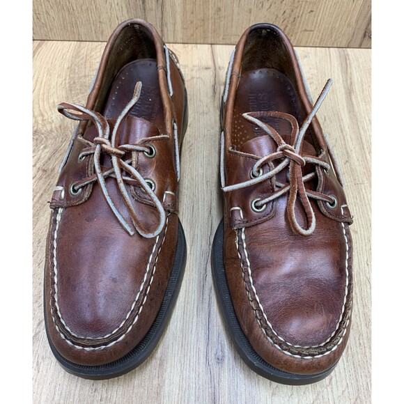 Sebago Docksides Boat Shoes Men\'s 9 M Brown Leather Lace Up Moc Toe Casual main image 6